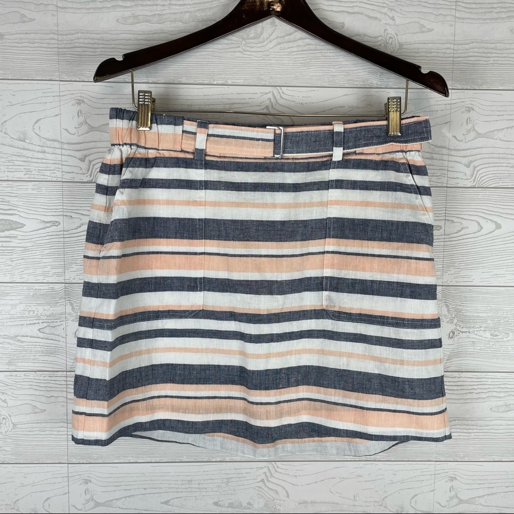 Banana Republic Factory Stripe Linen Skirt
